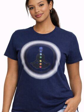 Large blue cotton shirt. Yoga. Yogi. Meditation. Spiritual shirt. Summer top